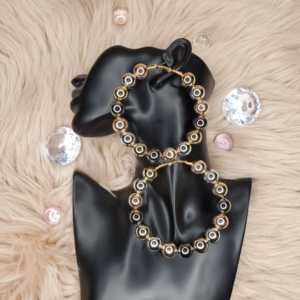 Beaded Hoop Earrings
