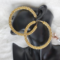 Rhinestone Hoop Earrings